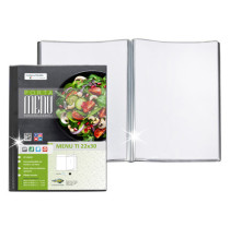 Portamenù TI -personalizzabile - 6 buste - 22 x 30 cm - nero - Sei Rota