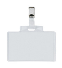 Portanome Pass 3E - clip in metallo - 9,5 x 6 cm - PVC - Sei Rota - conf. 10 pezzi