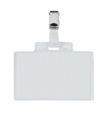Portanome Pass 3E - clip in metallo - 9,5 x 6 cm - PVC - Sei Rota - conf. 100 pezzi