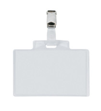 Portanome Pass 3E - clip in metallo - 9,5 x 6 cm - PVC - Sei Rota - conf. 100 pezzi