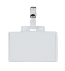 Portanome Pass 3E - clip in metallo - 9,5 x 6 cm - PVC - Sei Rota - conf. 100 pezzi