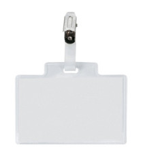 Portanome Pass 3M - clip in metallo - senza cartoncino - 9,5 x 6 cm - PVC - Sei Rota - conf. 100 pezzi