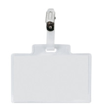 Portanome Pass 3M - clip in metallo - senza cartoncino - 9,5 x 6 cm - PVC - Sei Rota - conf. 100 pezzi