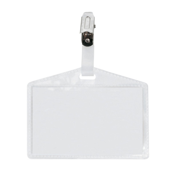 Portanome Pass 3P - clip in metallo - senza cartoncino - 9,5 x 6 cm - PP - buccia - Sei Rota - conf. 10 pezzi Portanome Pass 3P - clip in metallo - senza cartoncino - 9,5 x 6 cm - PP - buccia - Sei Rota - conf. 10 pezzi