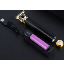 Tagliacapelli e regolabarba T9 black - rifinitore professionale ricaricabile in acciaio inox 4 misure di taglio - superpotente