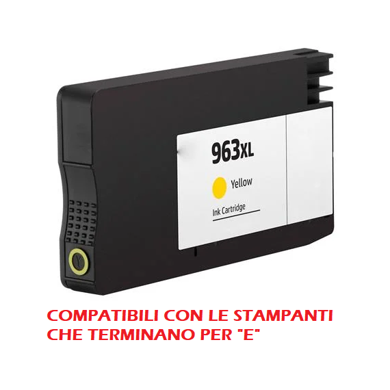 Cartuccia HP 963XL giallo 3JA29AE rigenerata con chip aggiornato per Hp 9010,9012,9014,9015e,9025e 1.600 pagine Cartuccia HP 963XL giallo 3JA29AE rigenerata con chip aggiornato per Hp 9010,9012,9014,9015e,9025e 1.600 pagine