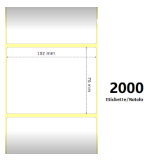 Etichette Zebra 102X76mm bianche 1000pz termiche compatibili Z-1000D 4x3x 3 Core per Etichette Zebra ZT411,ZT230,ZT421