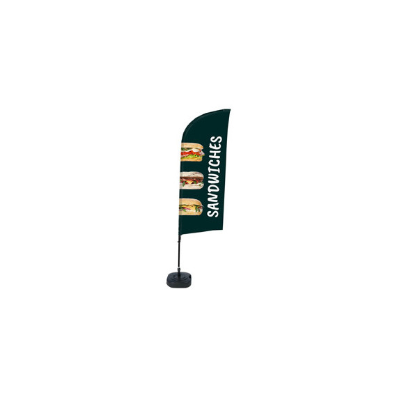 Bandiera a vela SANDWICH - con base riempibile - 89 x 240 cm - Studio T Bandiera a vela SANDWICH - con base riempibile - 89 x 240 cm - Studio T
