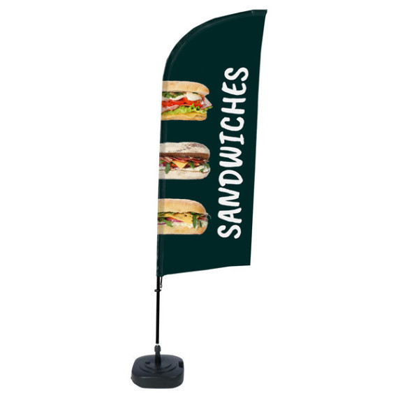 Bandiera a vela SANDWICH - con base riempibile - 89 x 240 cm - Studio T Bandiera a vela SANDWICH - con base riempibile - 89 x 240 cm - Studio T