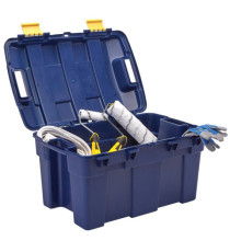 Baule multiuso Bankers Box - 39 x 59 x 33 cm - 40 L - PP - con coperchio - blu/giallo - Fellowes