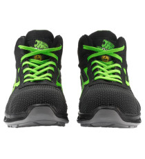 Calzatura di sicurezza Hard S3 SRC - pelle idrorepellente - numero 38 - grigio scuro/verde - U-Power Calzatura di sicurezza Hard S3 SRC - pelle idrorepellente - numero 38 - grigio scuro/verde - U-Power