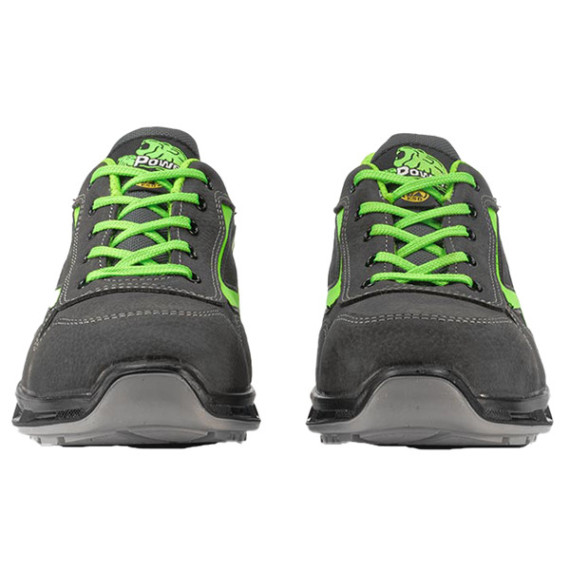 Calzatura di sicurezza Yoda S3 SRC Red Lion - pelle nabuk idrorepellente - numero 43 - grigio scuro/verde - U-Power Calzatura di sicurezza Yoda S3 SRC Red Lion - pelle nabuk idrorepellente - numero 43 - grigio scuro/verde - U-Power