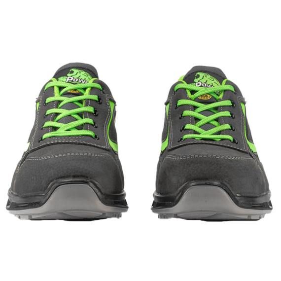 Calzatura di sicurezza Yoda S3 SRC Red Lion - pelle nabuk idrorepellente - numero 43 - grigio scuro/verde - U-Power Calzatura di sicurezza Yoda S3 SRC Red Lion - pelle nabuk idrorepellente - numero 43 - grigio scuro/verde - U-Power