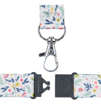 Cordoncino per portabadge - in Rpet - fantasia floreale - 440 x 20 mm - Avery - Conf. 10 pezzi