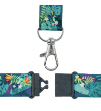 Cordoncino per portabadge - in Rpet - fantasia tropicale - 440 x 20 mm - Avery - Conf. 10 pezzi
