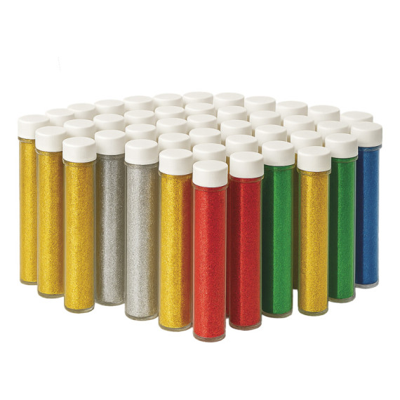 Glitter Bio grana fine - 10ml - colori assortiti - Deco - display 40 flaconi Glitter Bio grana fine - 10ml - colori assortiti - Deco - display 40 flaconi