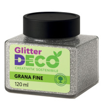 Glitter Bio grana fine - 120ml - argento - Deco Glitter Bio grana fine - 120ml - argento - Deco