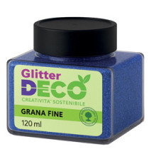 Glitter Bio grana fine - 120ml - blu - Deco Glitter Bio grana fine - 120ml - blu - Deco