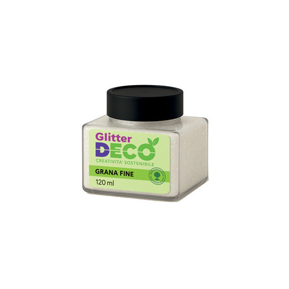 Glitter Bio grana fine - 120ml - iridescente - Deco Glitter Bio grana fine - 120ml - iridescente - Deco