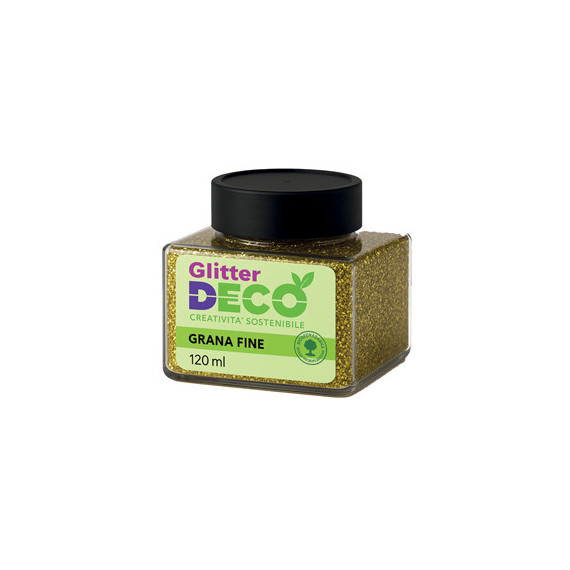 Glitter Bio grana fine - 120ml - oro - Deco Glitter Bio grana fine - 120ml - oro - Deco