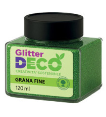 Glitter Bio grana fine - 120ml - verde - Deco Glitter Bio grana fine - 120ml - verde - Deco