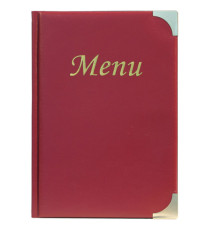 Portamenù Basic - A5 - 23,7 x 17 cm - PVC - bordeaux - 4+2 buste fisse incluse - Securit Portamenù Basic - A5 - 23,7 x 17 cm - PVC - bordeaux - 4+2 buste fisse incluse - Securit