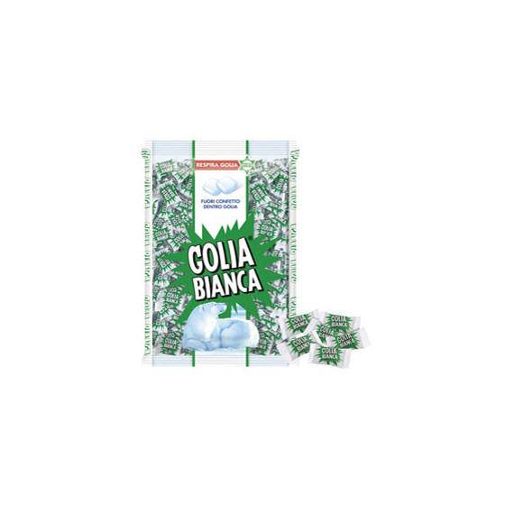 Caramelle Golia Bianca - busta da 1kg (400 pezzi circa) Caramelle Golia Bianca - busta da 1kg (400 pezzi circa)