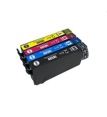 Pack 4 cartucce T405XL BK-C-M-Y compatibili per Epson Workforce WF 4820,4830,3825,3820,7835