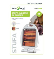 Stufa alogena al quarzo TekOne 0000NSB-80 800W, 2 lampade al quarzo, 2 livelli di potenza, Dimensioni: 23x27cm