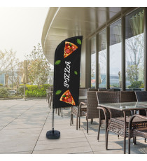 Bandiera a vela PIZZA - con base riempibile - 89 x 240 cm - Studio T Bandiera a vela PIZZA - con base riempibile - 89 x 240 cm - Studio T