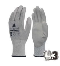 Guanti antitaglio Venicut B08 - maglia econocut - palmo in poliuretano - taglia 10 - grigio - Deltaplus - pack 3 paia Guanti antitaglio Venicut B08 - maglia econocut - palmo in poliuretano - taglia 10 - grigio - Deltaplus - pack 3 paia