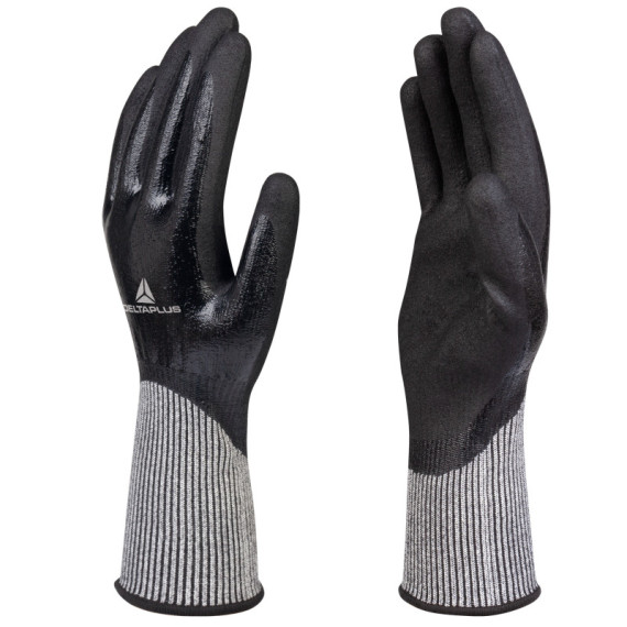 Guanti antitaglio Venicut D04 - maglia deltanocut - palmo in doppio nitrile - taglia 10 - nero - Deltaplus Guanti antitaglio Venicut D04 - maglia deltanocut - palmo in doppio nitrile - taglia 10 - nero - Deltaplus