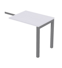 Allungo reversibile dx/sx Agorà - 80x60cm - Bianco - Gamba antracite