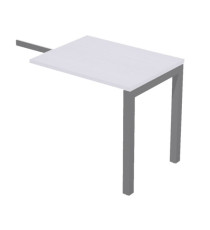 Allungo reversibile dx/sx Agorà - 80x60cm - Bianco - Gamba antracite