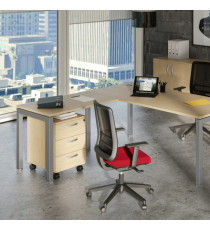 Allungo reversibile dx/sx Agorà - 80x60cm - Rovere - Gamba antracite