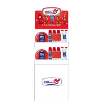 Espositore da terra con piatti e bicchieri Reuse - 60 x 40 x165 cm - cartone - rosso - Dopla