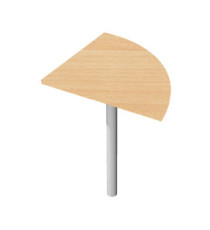 Raccordo angolare 90° per scrivanie Easy - 80 x 80 cm - faggio/grigio cromato