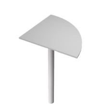 Raccordo angolare 90° per scrivanie Easy - 80 x 80 cm - grigio/grigio cromato