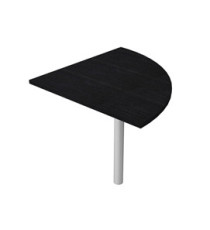 Raccordo angolare 90° per scrivanie Easy - 80 x 80 cm - nero venato/grigio cromato