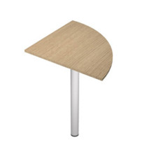 Raccordo angolare 90° per scrivanie Easy - 80 x 80 cm - rovere/grigio cromato