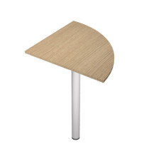 Raccordo angolare 90° per scrivanie Easy - 80 x 80 cm - rovere/grigio cromato