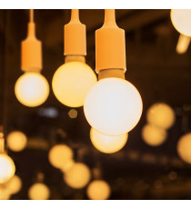 Portalampada in plastica attacco E27 arancione con cavo 1mt - MAX 60W - Voltaggio: 250V porta lampada da interno