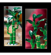 Lego Botanicals - Bambù del buon auspicio - Lego 10344 The Botanical Collection 3 steli di bambù verde con foglie 325pz Anni 18+