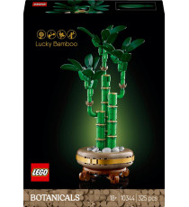 Lego Botanicals - Bambù del buon auspicio - Lego 10344 The Botanical Collection 3 steli di bambù verde con foglie 325pz Anni 18+