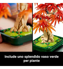 Lego Botanicals - Bonsai di acero rosso giapponese - Lego 10348 The Botanical Collection Foglie Rosse e Arancio 474pz Anni 18+
