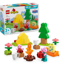 Lego Duplo - Peppa Pig Gita in campeggio - Lego 10452 con Tenda, Canoa, Falò e 2 Personaggi 32pz ANNI 2+