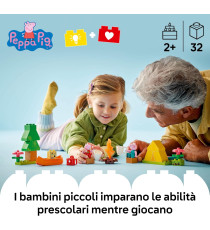 Lego Duplo - Peppa Pig Gita in campeggio - Lego 10452 con Tenda, Canoa, Falò e 2 Personaggi 32pz ANNI 2+