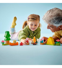 Lego Duplo - Peppa Pig Gita in campeggio - Lego 10452 con Tenda, Canoa, Falò e 2 Personaggi 32pz ANNI 2+