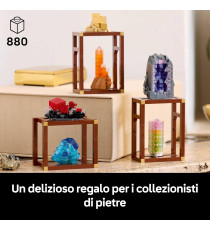 Lego Ideas - Collezione di minerali - Lego 21362  pirite dorata, l’ametista viola, la fluorite blu, la tormalina 880pz Anni 18+