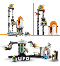 Lego Creator 3in1 - Montagne Russe spaziali - Lego 31142 o torre a caduta con ascensore o giostra spaziale rotante 874pz Anni 9+